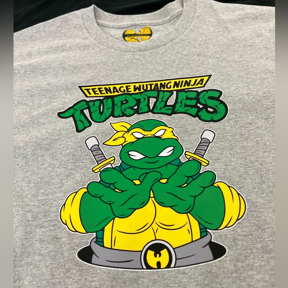 Teenage Wu-Tang Mutant Ninja Turtles TMNT Collab Out The Sewer Gray Tee